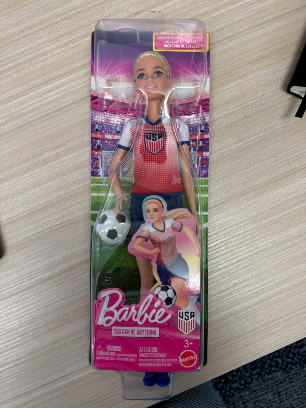 Barbie USA Soccer Doll in Red, Blue and White